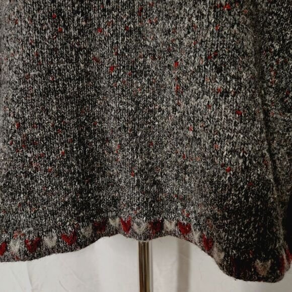 Vintage Woolrich Heather Gray Decorative Trim Wool Blend Button Front Sweater - Picture 7 of 14